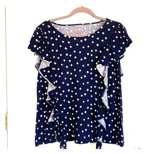 Vineyard vines ruffle top, size XL
